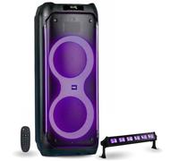 Pack Enceinte Autonome USB Bluetooth Active 1200W Ibiza COLUMBA1200 - Barre Lumière UV LED-UVBAR6 Fête Anniversaire Musique DJ