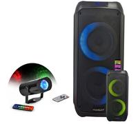 Pack Enceinte Bluetooth Lumineuse MAD-ASTRAL300 300W USB SD - Effet Lumière LED Waterwave