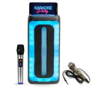 Pack Enceinte Bluetooth USB portable Ibiza SIGMA40 Karaoké + Micro sans fil + Micro filaire DJ Mix Sono Maison soirée fête
