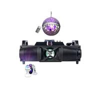 Pack - Enceinte Compacte Bluetooth LEDS USB SD FM PARTY-FALCON - Boule Disco LEDS Rotative - Jeu Lumière Astro RGB Rotatif Musique Fête Bar