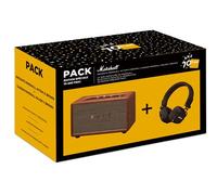 Pack Enceinte Marshall Acton III Marron + Casque supra-auriculaire Major V Bluetooth Marron