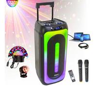 Pack Enceinte Portable Karaoke USB Bluetooth MS-MAGIC-SOUND1000 TWS 1000W 2 Micros - Effet Astro LED