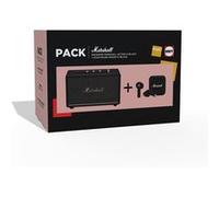 Marshall Pack sans fil Bluetooth Acton III Noir + Ecouteurs sans fil Bluetooth Minor IV Noir