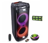 Pack Enceinte Sono Portable Bluetooth USB Ibiza COLUMBA1200 - Mini enceinte lumineuse- Soirée Bar Cadeau Anniversaire