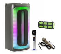 Pack Enceinte Sono portable Karaoke Ibiza SIGMA40 USB Bluetooth 200W - 2 Micros - Mini enceinte portable - Soirée famille