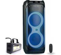 Pack Enceinte USB Bluetooth Active Autonome Ibiza COLUMBA1200 1200W - Effet Stroboscope Ibiza STROBE40LED Disco Sono Anniversaire