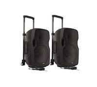 Pack Enceintes Actives AS 10 TOGO 2000W - sur Batterie avec Microphone, USB/Bluetooth/AUX/SD, SONORISATION DJ PA