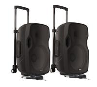 Pack Enceintes Actives Gemini AS 10 TOGO 2000W - sur Batterie avec Microphone, USB/Bluetooth/AUX/SD, SONORISATION DJ PA