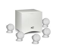 Pack de 5 enceintes surround Cabasse Satellite Alcyone 3 Blanc mat + 1 caisson de basses