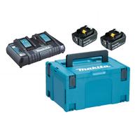 Pack énergie 18 V de 2 batteries BL1850B 5 Ah en coffret MAKPAC MAKITA 197629-2