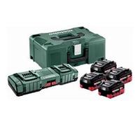 Pack énergie 18V METABO 4 Batt.5,5 Ah LiHD + Charg. ASC 145 duo + coffret MetaBox - 685180000 G