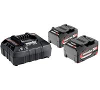 Ensemble de 2 batteries 18V Li-Power 4.0Ah avec chargeur ASC 30-36V Metabo