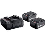 Ensemble de 2 batteries 18V Li-Power 4.0Ah avec chargeur ASC 30-36V Metabo