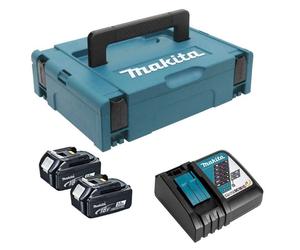 Pack énergie (2x3,0 Ah) avec chargeur simple et coffret Makpac - MAKITA 197952-5