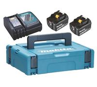 Pack énergie (2x5,0 Ah) avec chargeur simple et coffret Makpac - MAKITA 197624-2