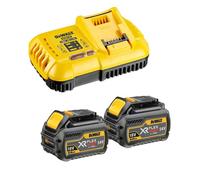 Pack 2 batteries FLEXVOLT 54V 6Ah + 1 chargeur en boite carton - DEWALT - DCB118T2