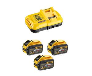 Pack énergie 54V/18V Flexvolt (3x9,0 Ah) + chargeur rapide DEWALT DCB118X3