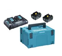 Makita 198077-8 - batterie Li-Ion 18V - pack débutant (2x 6,0Ah) avec coffret Mbox