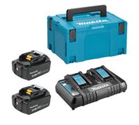 Pack Énergie Li-Ion 18V : 2 batteries 4Ah + chargeur double Dc18Rd + MakPac