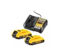 Pack énergie XR 18V (2x2.0 Ah) avec chargeur - DEWALT DCB1104D2-QW