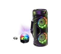 Pack Enfant Enceinte Lumineuse LEDS Bluetooth sur Batterie USB SD FM PARTY TEEN-VIBE - Effet de Lumière Astro LEDS RGB - Soirée