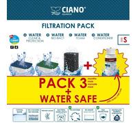 Pack entretien aquarium - CIANO - Taille S - 3 cartouches - Conditionneur - Traitement eau
