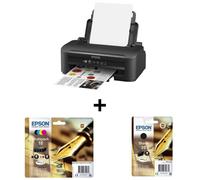 Pack EPSON : Imprimante Monofonction - WorkForce WF-2010W - Jet d'encre 4 couleurs + Multipack T1626 + Cartouche T1621 Noir
