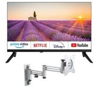 PACK EQUINOXE Téléviseur 32" Smart TV Android Camping-car + Support TV articulé