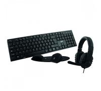 Pack ergonomique 4 en 1 - TNB - ERGO LINE - Souris sans fil - Clavier silencieux - Tapis de souris gel