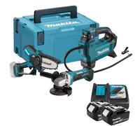 Pack Espaces Verts DUC101 + DMP180 + DGA452 (2x5Ah) en Makpac 3 + accessoire- MAKITA