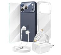 Pack Essentiel pour iPhone 17 Pro Max Coque, Verre, Chargeurs, écouteurs (6