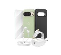 Pack Essentiel pour Pixel 10 Pro Coque, Verre, Chargeurs, écouteurs (5 pièces) Noir