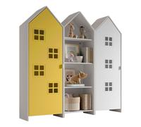 Pack - Étagère & 2 Armoires "Casami Bruges" 171cm Jaune & Blanc