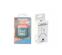 Pack étui Airpods Good Vibes + câble de données USB-Lightning