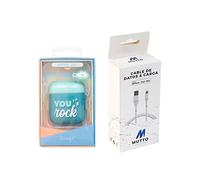 Pack étui Airpods You Rock + câble de données USB-Lightning MFI