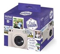 Pack Evasion Appareil Photo Instantané Fujifilm Instax Square SQ1 Blanc + 10 vues + Housse