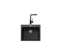Pack évier + mitigeur BLANCO 527920 - Noir - Granit - 1 bac - Rectangulaire