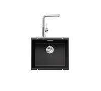 Pack évier + mitigeur massif inox brossé et silgranit Blanco 528441 anthracite