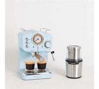 Pack THERA RETRO Cafetière Expresso + MILL PRO Moulin À Café Et À Épices Bleu Pastel