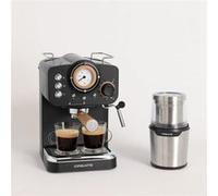 Pack THERA RETRO Cafetière Expresso + MILL PRO Moulin À Café Et À Épices Noir