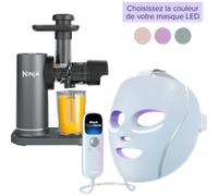 Pack Extracteur de Jus à froid, Râpe & Trancheuse et Masque LED Cryo Glow (couleur au choix) | JC152EU | par SharkNinja