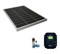 pack eza panneau solaire 130w monocristallin régulateur solaire mppt lcd 10a kit colle G