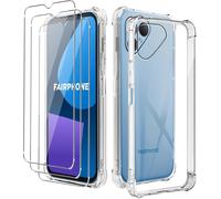 Pack Fairphone 5 : Coque Tpu Silicone Ultra-Fine Transparente À Renfort 4 Coins + 3 Verres Trempés Hd ¿ Bumper Anti-Chute, Découpes Précises, Boutons Réactifs