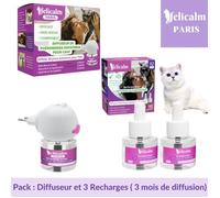 Pack Felicalm - Diffuseur + 3 recharges de phéromones pour chats - 3 mois de diffusion apaisante