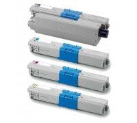 Pack FG Encre Cartouche de Toner Compatible pour Oki C301 BK/C/M/Y Lot de 4 - Noir/Cyan/Magenta/Jaune