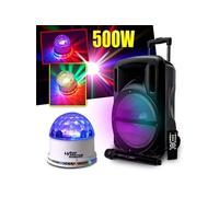 PACK FIESTA Enceinte MyDj DJOON 500W à LED RVB + Boule WH SunMagic