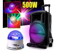 Pack FIESTA - MYDEEJAY - DJOON 12' - 500W - LED RVB - Batterie rechargeable