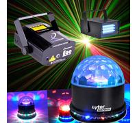 PACK FIESTA SUNMAGIC + LEDSTROBE + Laser EGO Rouge/Vert