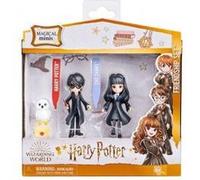 Pack figurines harry potter - cho chang harry potter hedwig - univers magical minis poupee 8 cm - set collector et carte