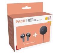 PACK ECOUTEURS INTRA AURICULAIRES SANS FIL TRUE WIRELESS SAMSUNG BUDS4 AVEC RÉDUCTION DE BRUIT ACTIVE NOIR + PAD À INDUC